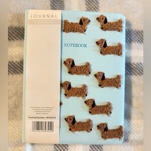 Blue Notebook with Brown Dog Design